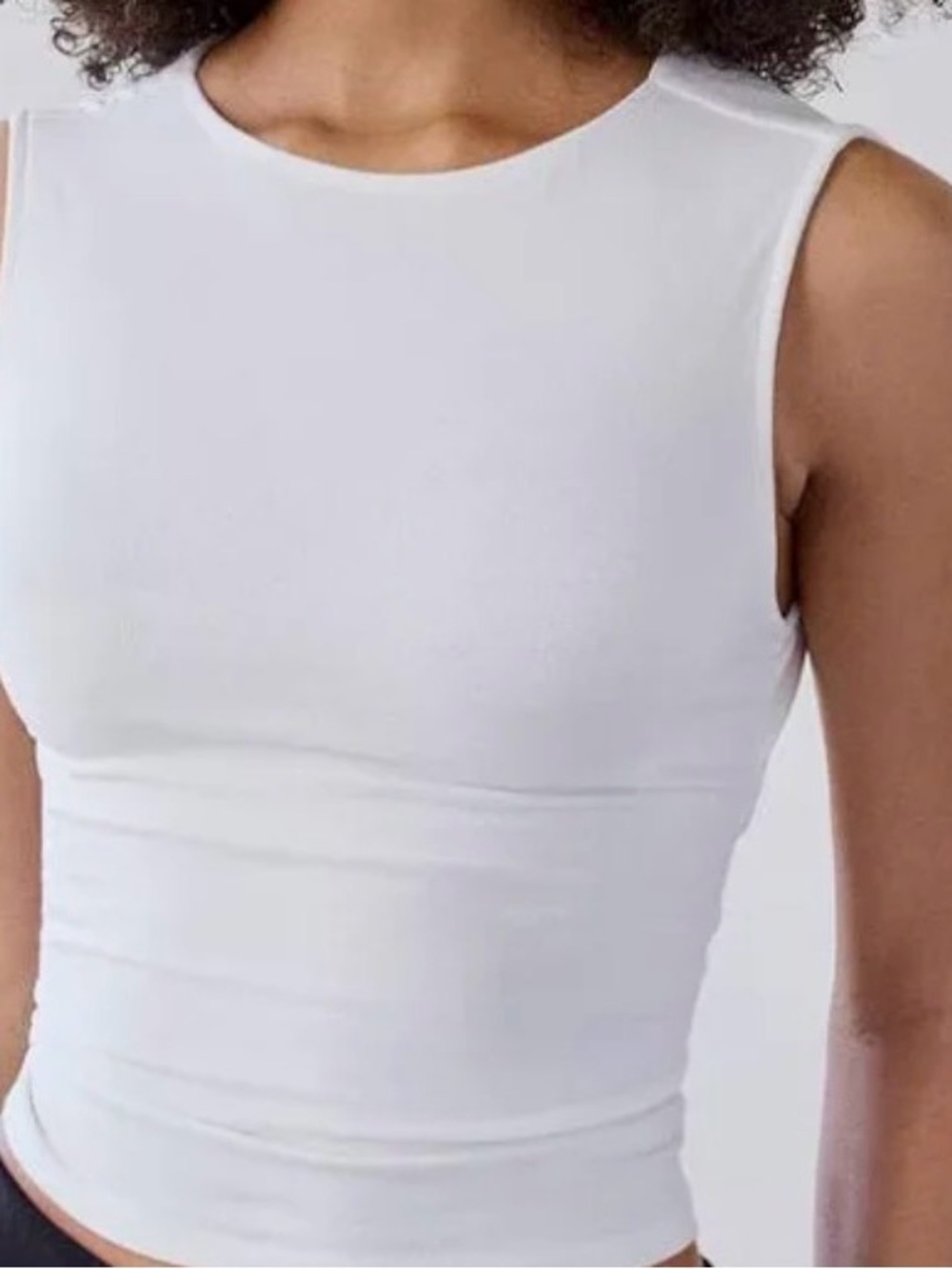 Urban Outfitters White Tank Top Open Back - Size Small